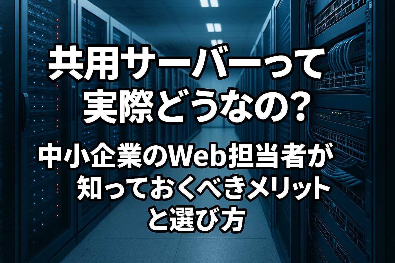 共用サーバーって実際どうなの？中小企業のWeb担当者が知っておくべきメリットと選び方